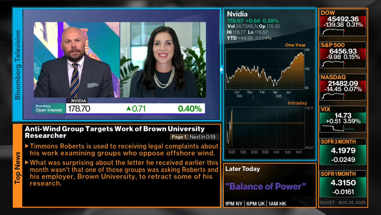 Brooke May, CFP® on Bloomberg Open Interest TV 8.25.25 - Nvidia, September Fed rate cuts, small cap rotation, big tech, labor market risks 2025