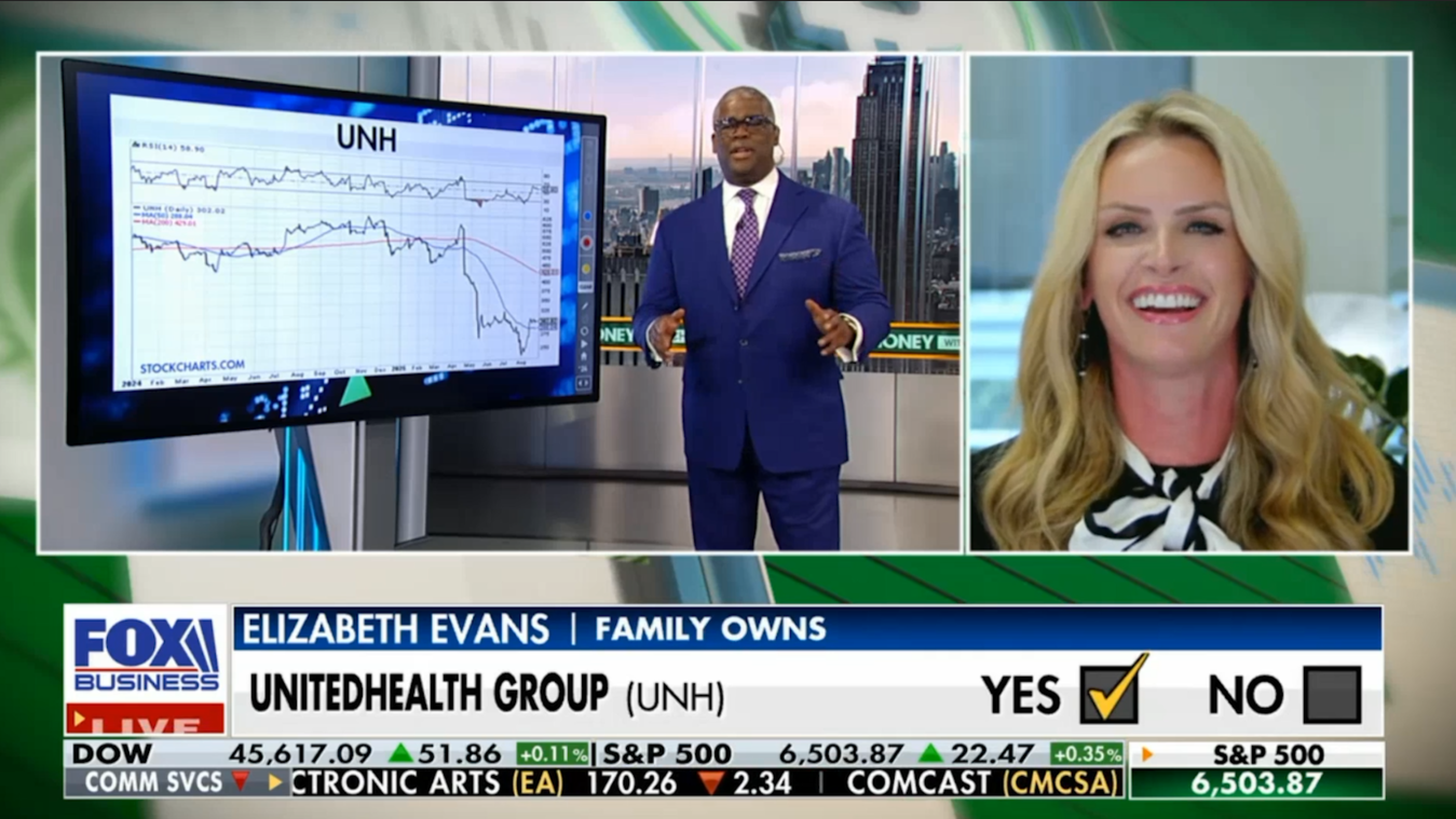 Elizabeth Evans, CFP on Fox Making Money with Charles Payne 8.28.25 Unitedhealth Group Warren Buffett