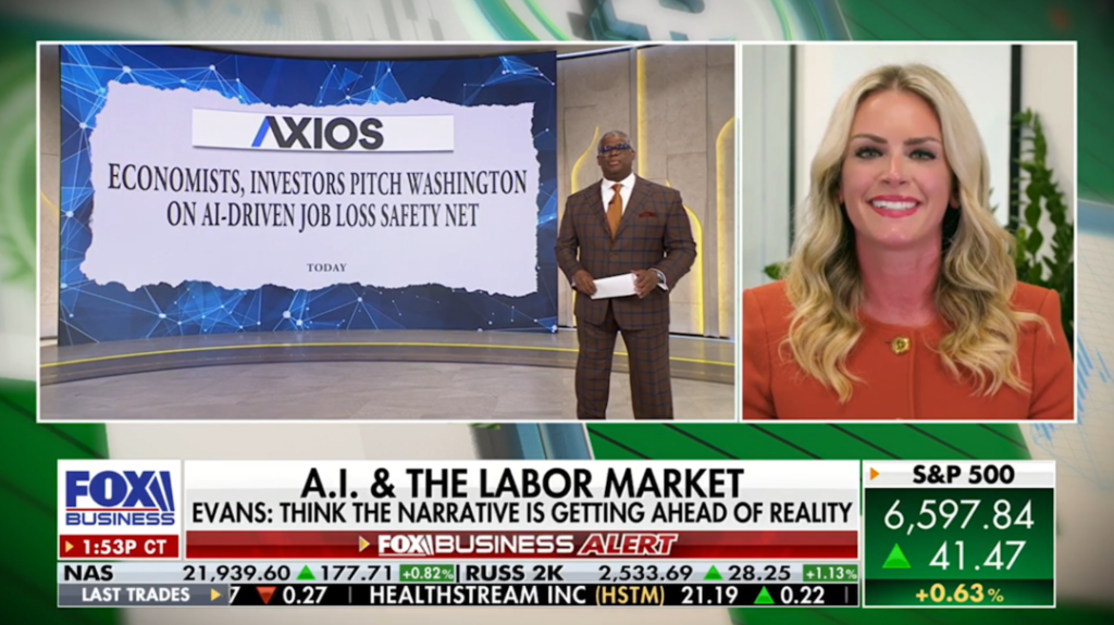 Elizabeth Evans, CFP on Fox Business Making Money with Charles Payne 3.25.2026 AI and the Labor Market