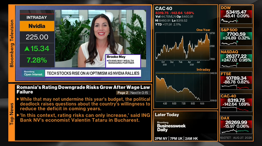 Brooke May Bloomberg TV 8.25.2026 Nvidia Earnings Report - AI Investments Paying Off